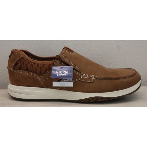 Clarks 26176975 Men\'s Sz 13W Light Tan Nubuck Sailview Step Slip-On Shoes main image 12